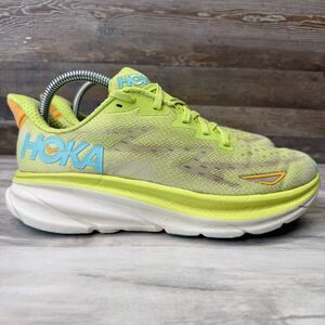 Hoka Clifton 9 Women's Size 9.5 Lime Green Running Shoes Cushioned 1127896 LCS
